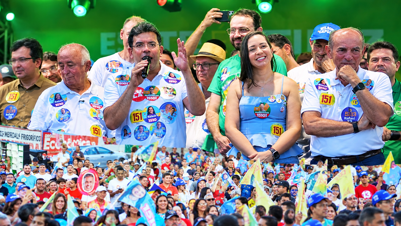 Ato político na prainha em Piracuruca