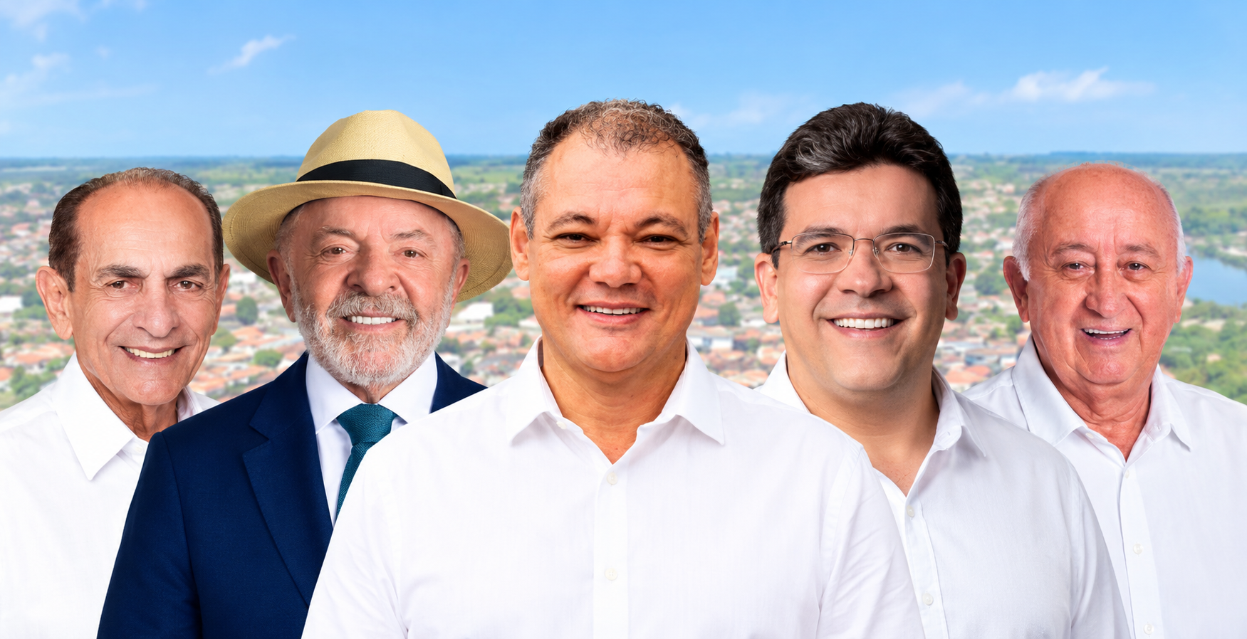 Marcelo Jatobá, Lula, Rafael Fonteles, Júlio César e Marcelo Castro